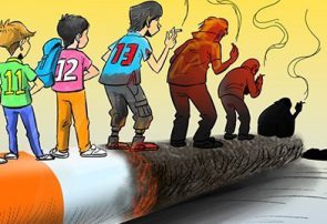سن مصرف دخانیات به ۱۳ سال رسید! / کاریکاتور
