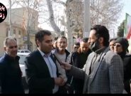تجمع کارگران شرکت روان فن آور در مقابل فرمانداری گلپایگان