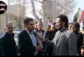 تجمع کارگران شرکت روان فن آور در مقابل فرمانداری گلپایگان
